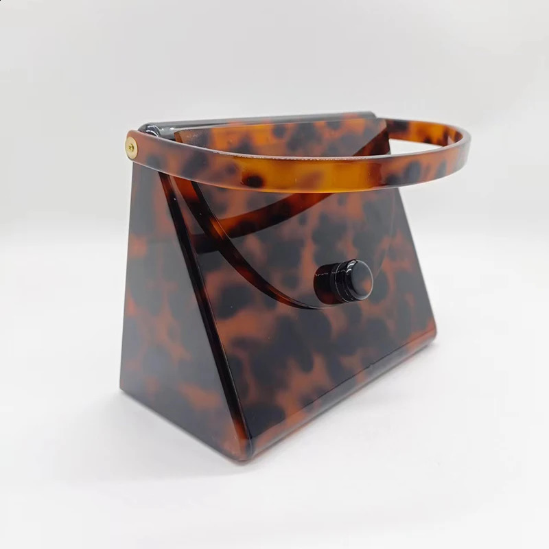 Acrylic Evening Bags Black Amber Leopard Clutch Purse er Women Wallet Wedding Bridal Party Prom Handbag 240905 4