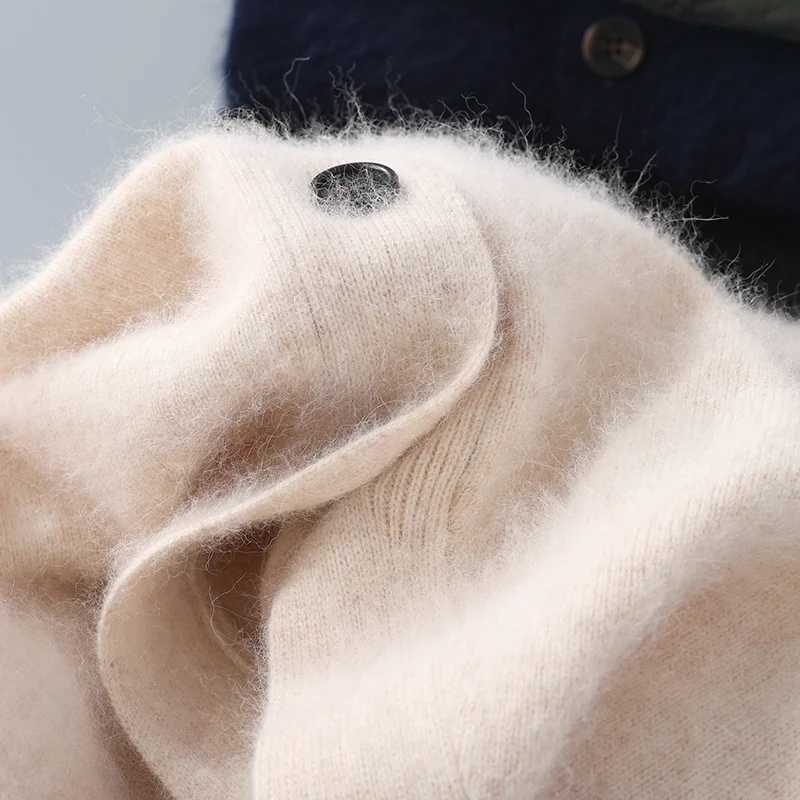 Mens V Neck Solid Button Casual Full China Cashmere Cardigan Mans DBR102 Panic Buying Knitted Sweater Man Y240906