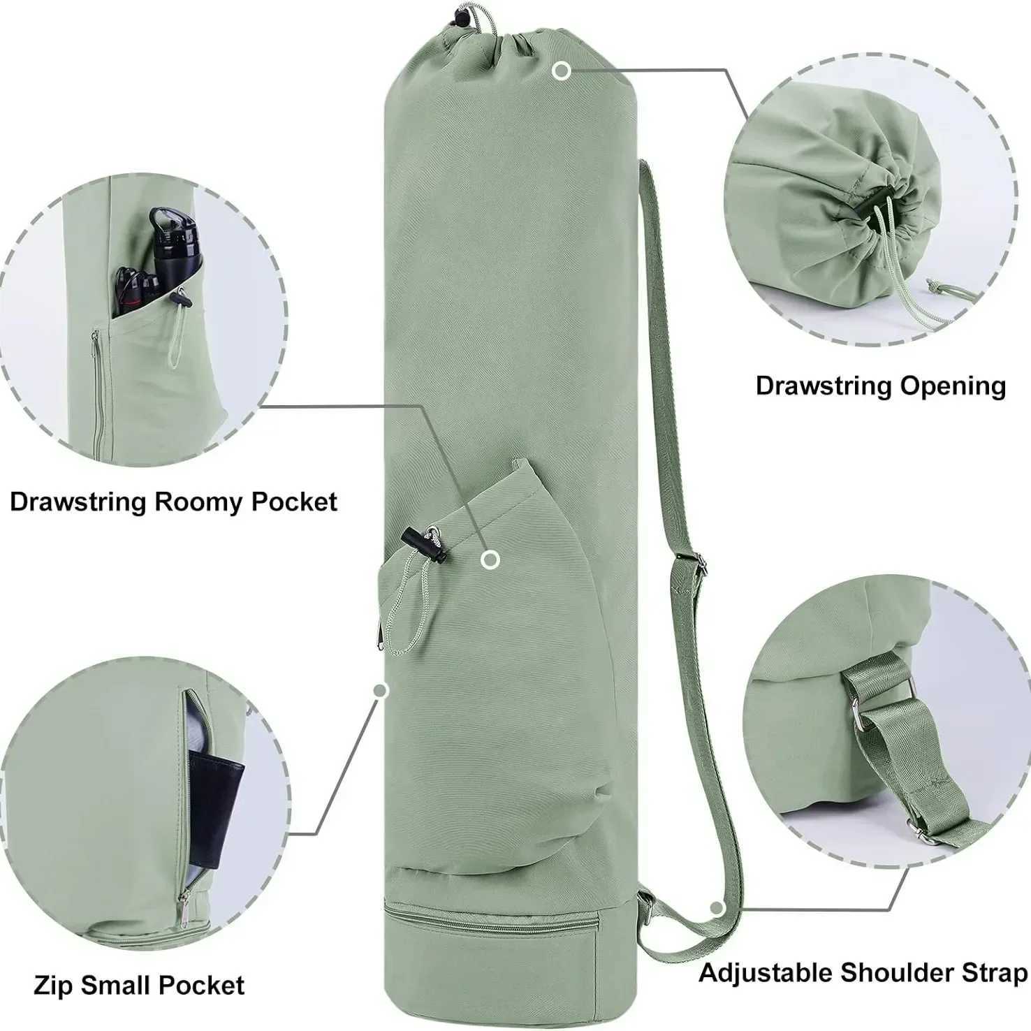 Yoga mat bag with water water bottle bag exercise bag luggage bag fitness bag W240906