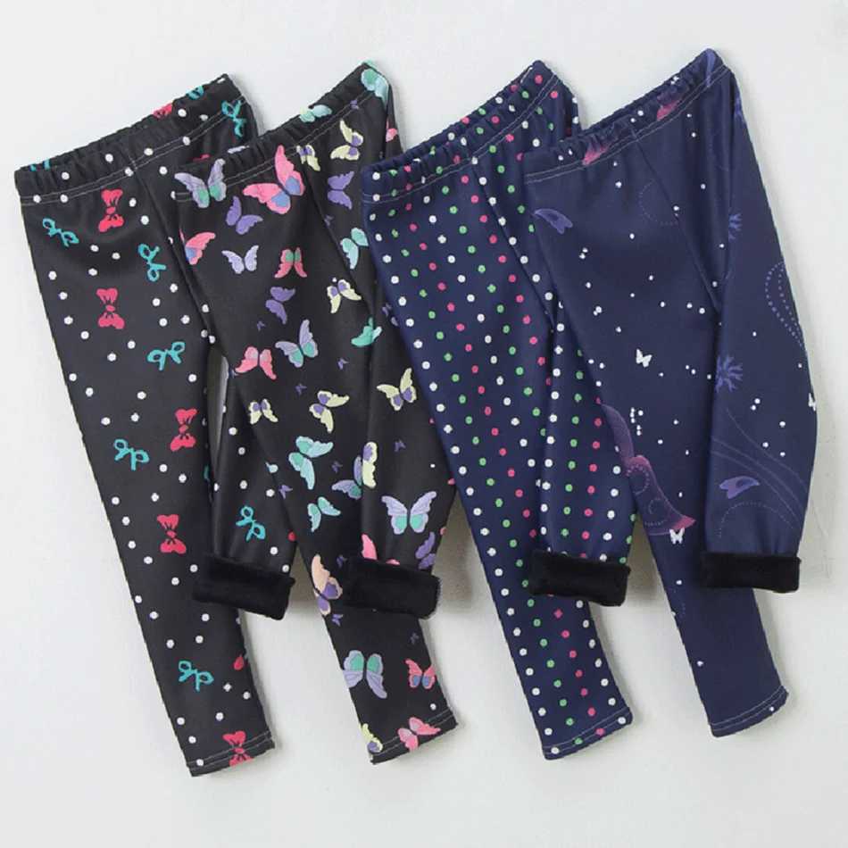 Extra Cozy Warmth Plush Lined Girls Winter Leggings High Elasticity Long Pants with Soft Fleece Suitable Autumn Winter Cold Days Y240906