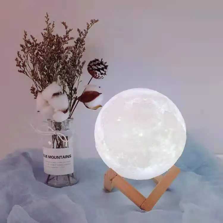 8cm Moon Night Light Creative Bedside Atmospheric Lighting Childrens Bedroom Sleep Light Valentines Day Gift for Girlfriend W240816