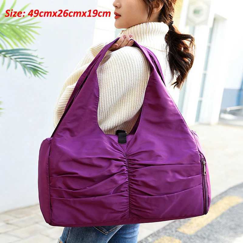 Fashion womens travel bag yoga weekend fitness handbag gym handbag large capacity travel bag mens XA753WB W240906
