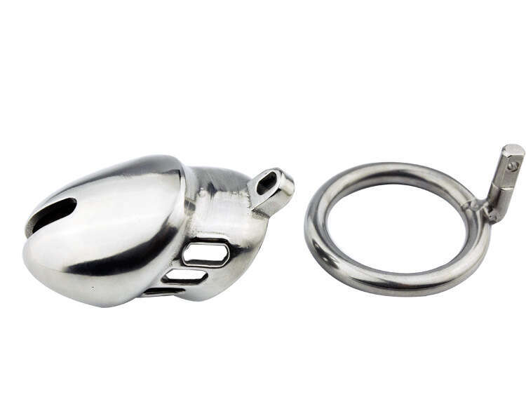 Prison bird genuine male chastity belt stainless steel metal chastity chicken cage adult product A077
