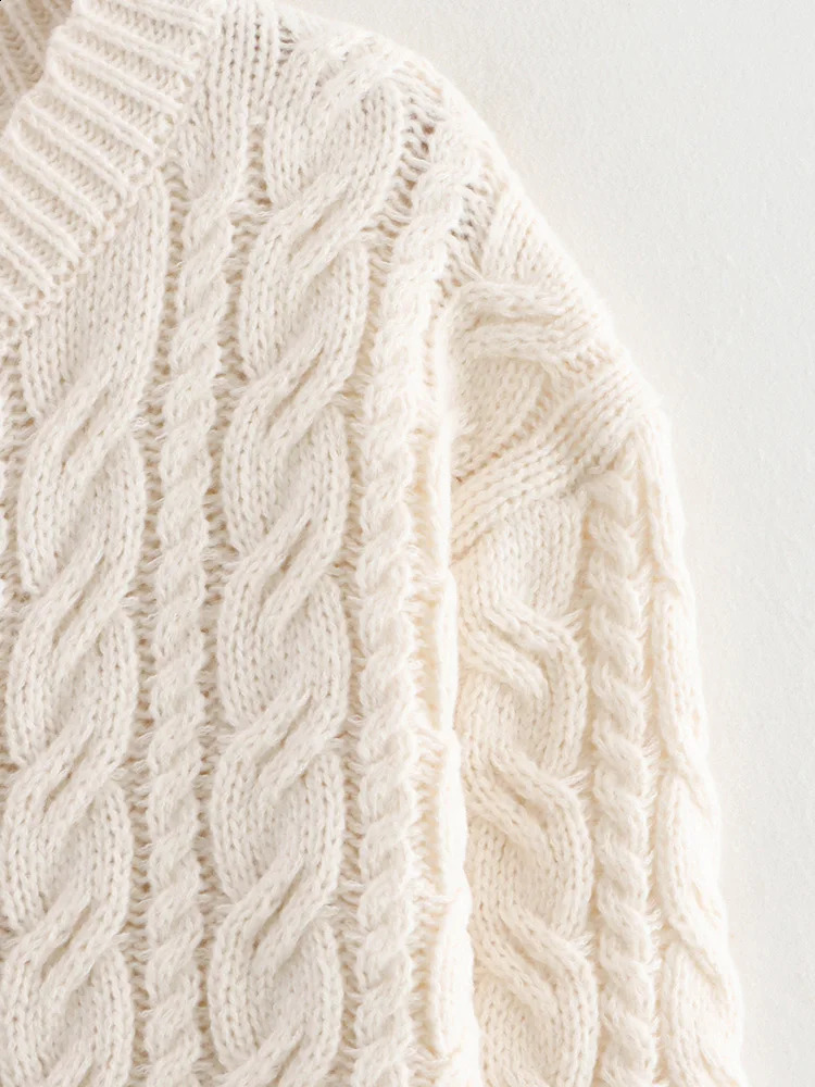 TRAF womens single chest long cardigan sweater casual fashion solid color twisted soft sleeved knitted jacket 240905