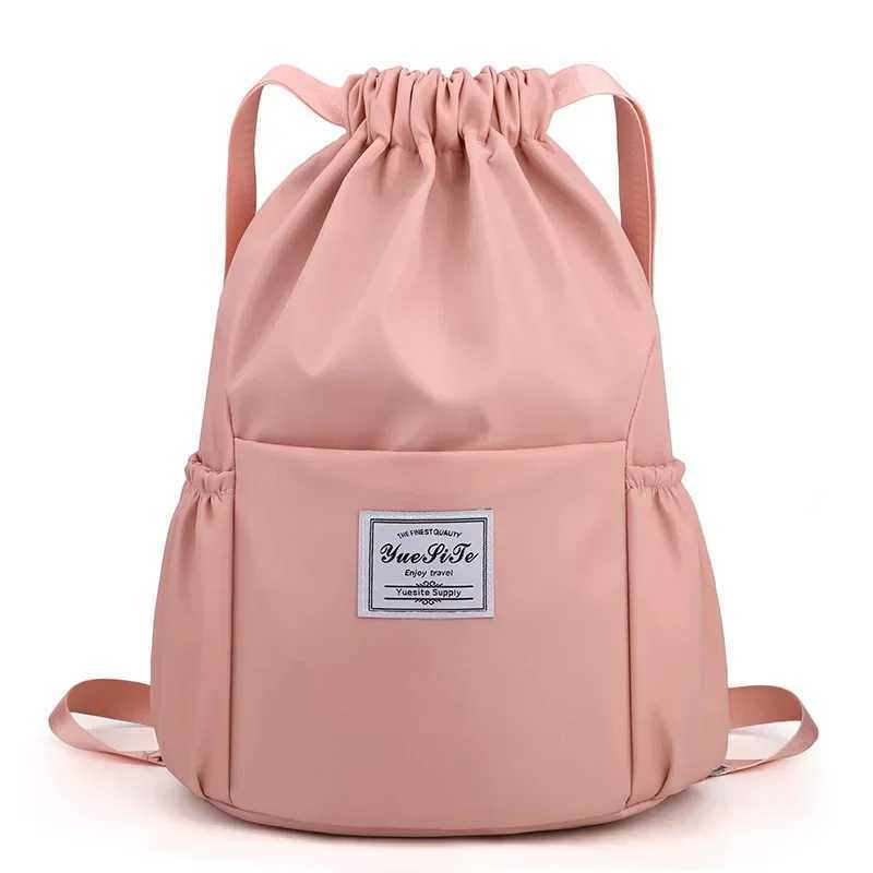 Outdoor backpack lightweight Oxford cloth shoulder bag yoga bag mens waterproof sports drawstring bag W240906