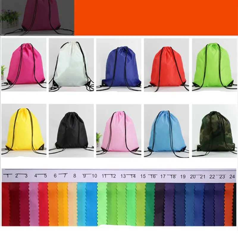 Portable mens sports and fitness bag with drawstring strap waterproof folding backpack shoes yoga running fitness travel bag W240906
