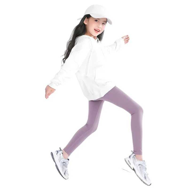 Kids Dance Leggings Sport Running Workout Activity Yoga Pants Kids Girls Leggings Spring Autumn Thin Stretchy Trousers Age 4-12Y Y240906