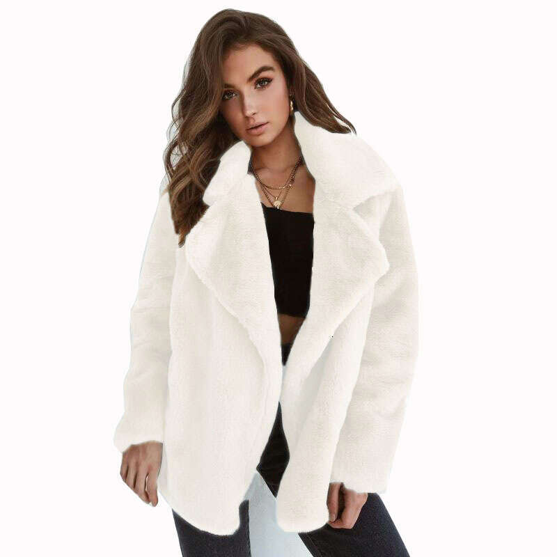 2024 Fashion Autumn/Winter Sexy Plush Collar Slimming Coat