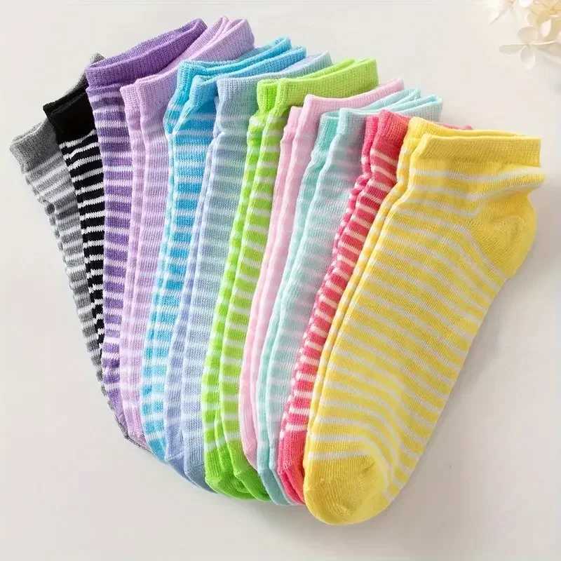 10/15/20/30 pairs of heart-shaped printed socks Valentines Day candy colored ankle socks womens long socks and fine cotton socks W240905
