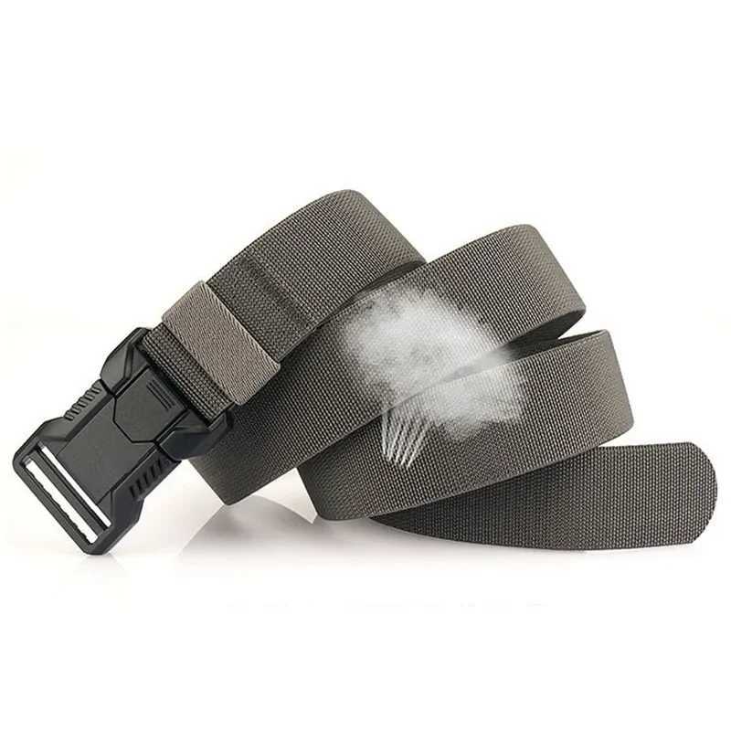 New aluminum alloy quick release detachable buckle elastic band for men durable tactical band for denim outdoor army hunting band W240905