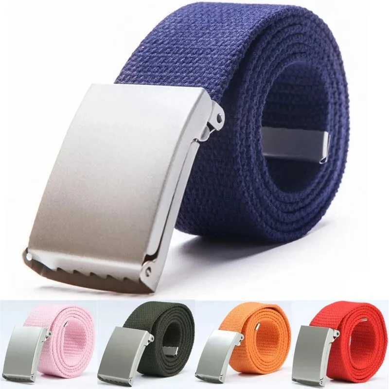 Mens belt fashion new unisex Trouser belt womens belt canvas belt breathable outdoor tactical jeans adjustable waistband W240905
