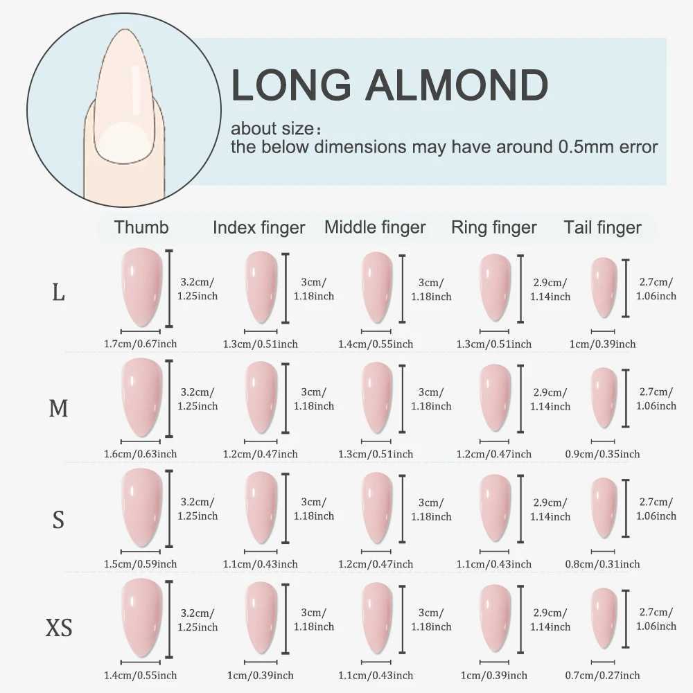 10 pieces of blue glossy full cover press French almond nail tips pearl heart bow decoration suitable for girls nail art decoration W240905