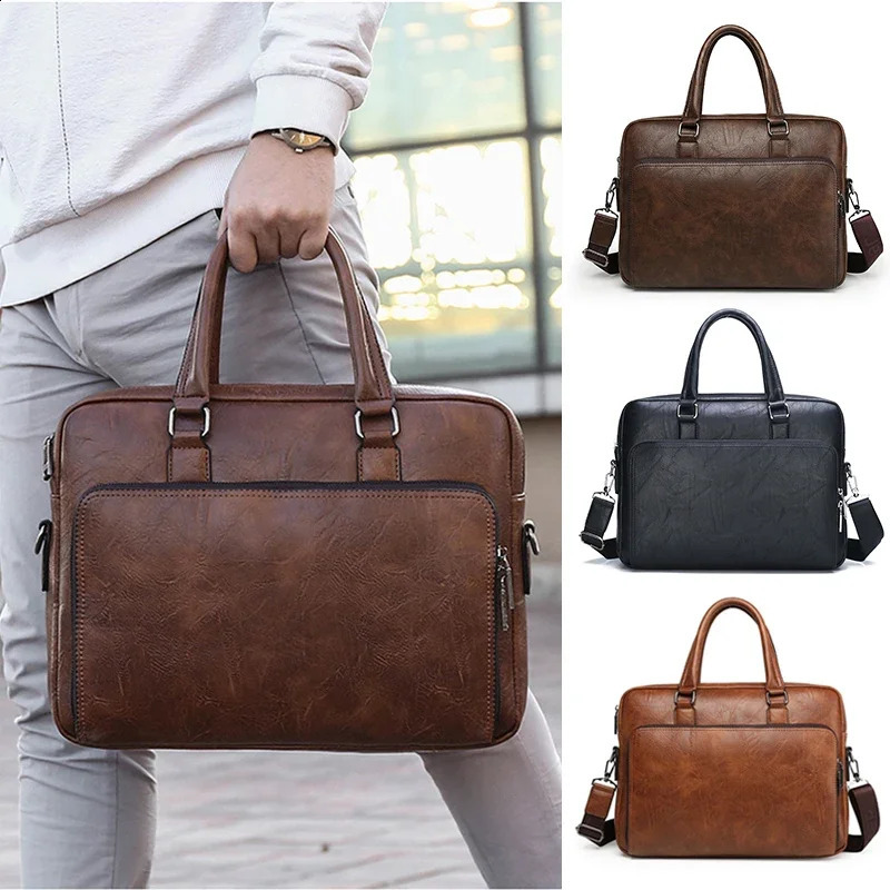 Business Handbag y Bag Notebook Mens Executive briefcase handbag Leather Womens 240906