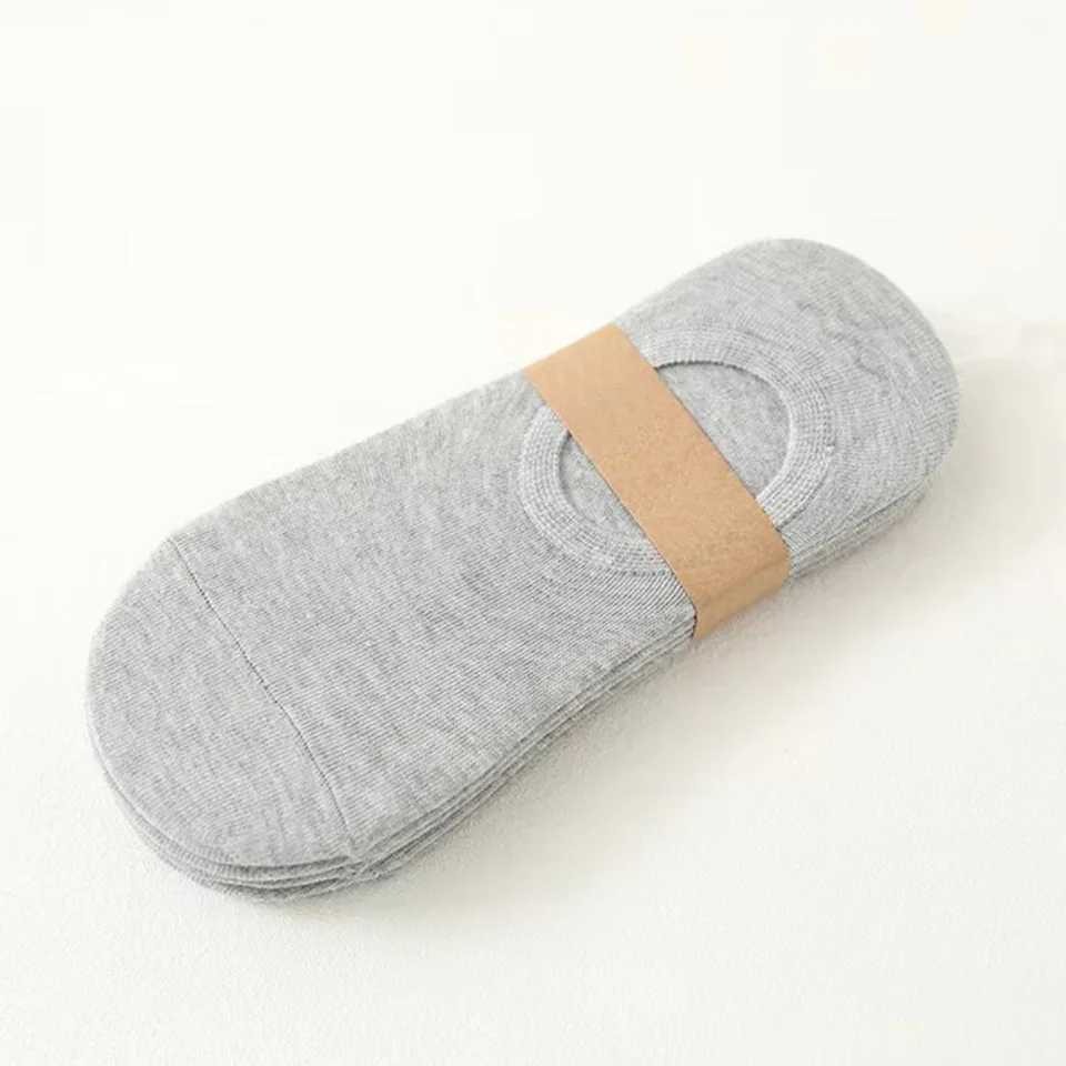 5 pairs/bulk fashionable and happy mens boat socks summer and autumn anti slip silicone invisible cotton socks mens ankle socks Meiya W240905