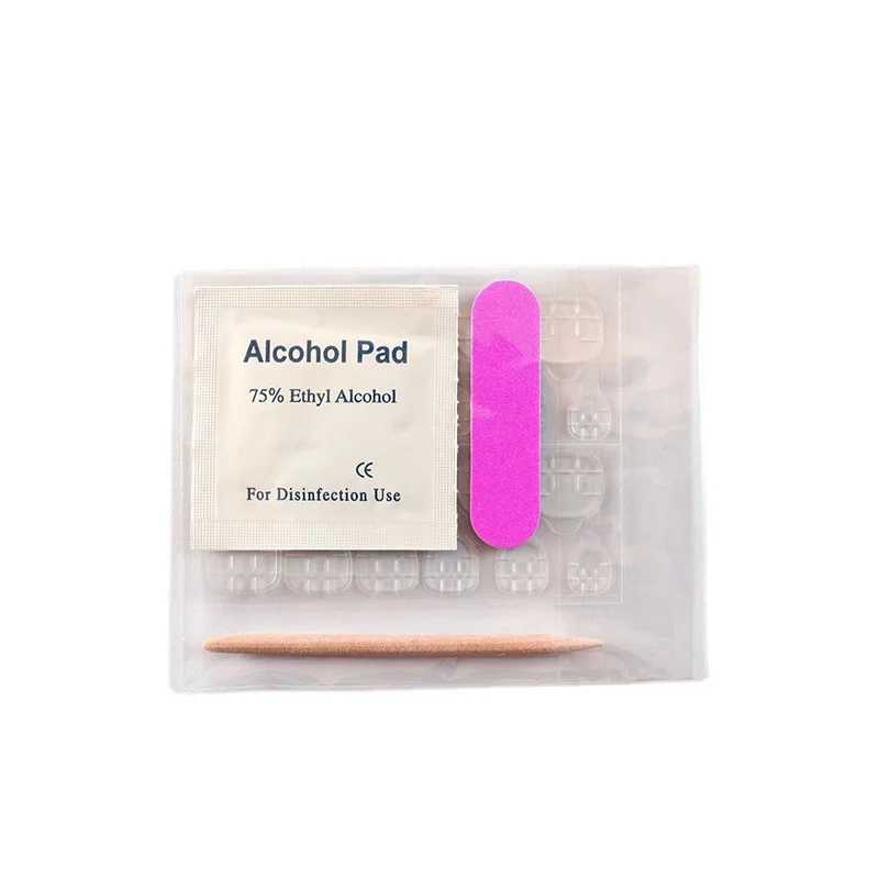24 fake nails with 1 nail glue and 1 nail file W240905