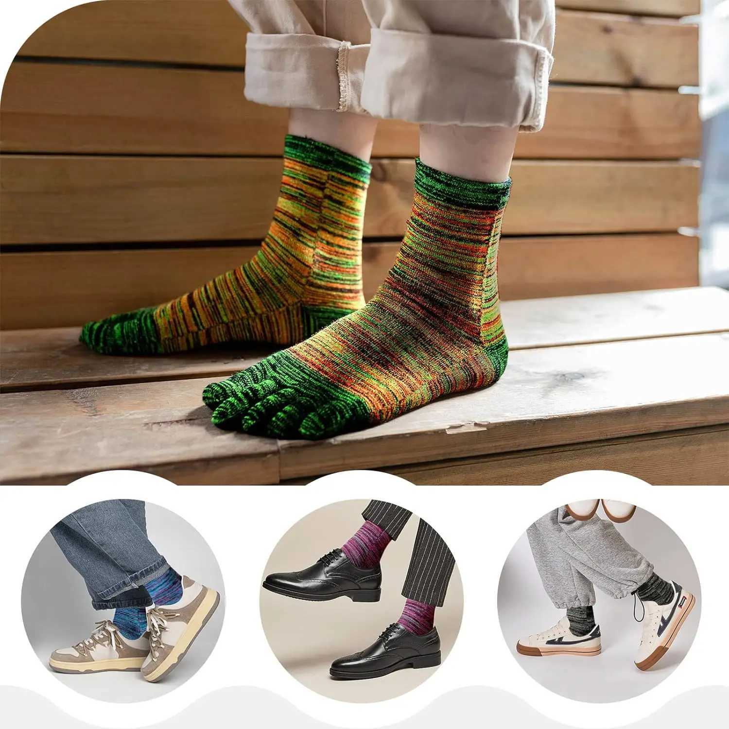 5 pairs of toe sports socks mens mesh business sweat absorption shallow mouth striped fitness travel 5 finger socks anti slip exercise W240905