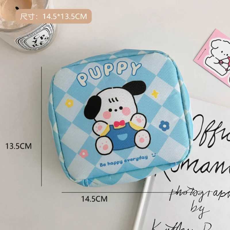 Ins Cute Cartoon Makeup Bag Lipstick Makeup Organizer Box Mini Hygiene Napkins Travel Earphones Coin Storage Bag W240905