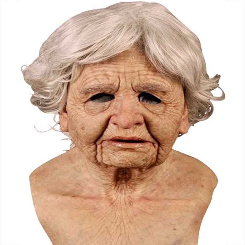 Halloween Latex Full Head Mask Adult Realistic Old Man Mask Wrinkled Face Mask For Masquerade Halloween Party Costumes DecorsXJ240905