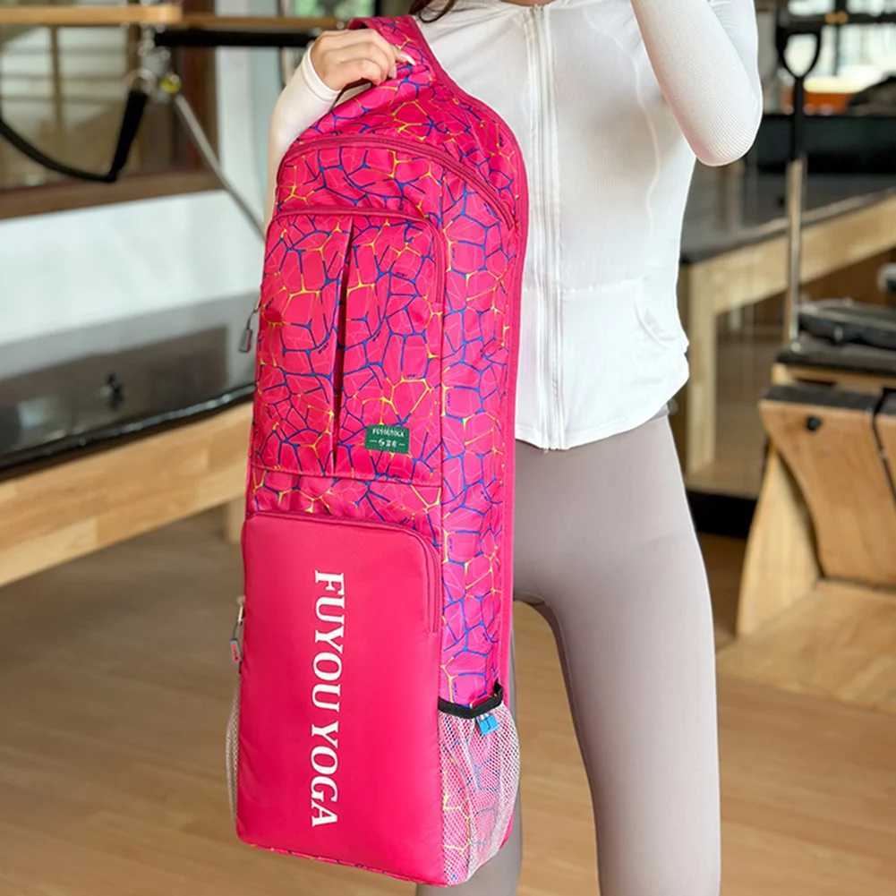 Yoga Pilates Mat Bag Waterproof Yoga Mat Handbag Large Capacity Zippered Pocket/Mesh Pocket/Handle Suitable for Women W240906