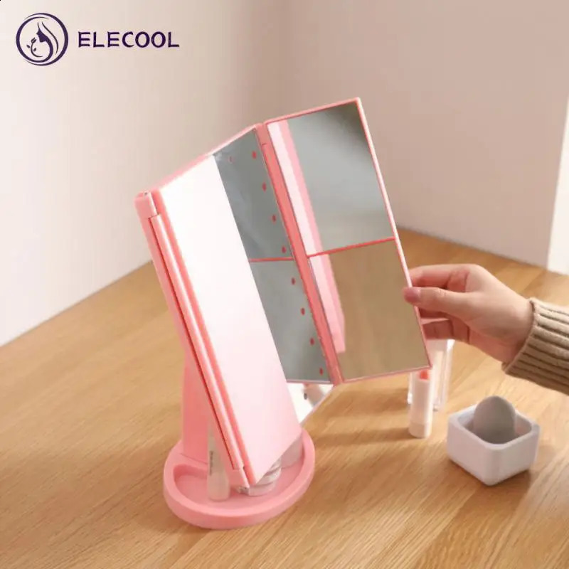 Colors Makeup Mirror LED Light Vanity Mirror Touch Screen Flexible Magnifying Cosmetic USB Battery Use Makeup Tools 240905