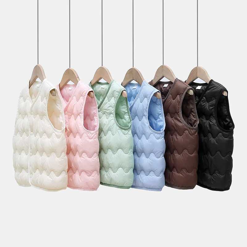 Autumn Winter Children Boys Girls Warm Vest Solid Waistcoats for Kids Children Sleeveless Outerwear 2-7Yrs Kids Warm Tops Y240906