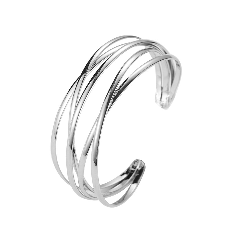 Minimalist European Style Alloy Cross Bracelet - Elegant Handwear
