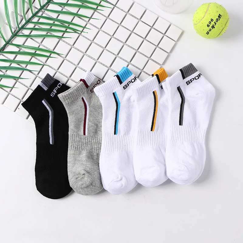 10 pairs of high-quality mens ankle socks breathable cotton sports socks mesh casual sports summer thin cut socks size 38-48 W240905