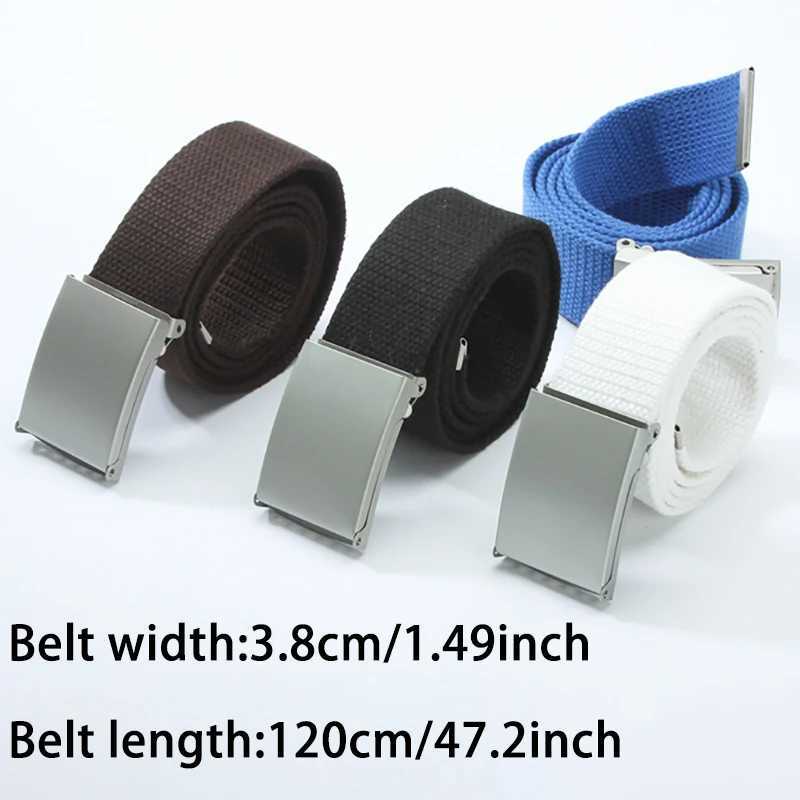 Mens belt fashion new unisex Trouser belt womens belt canvas belt breathable outdoor tactical jeans adjustable waistband W240905