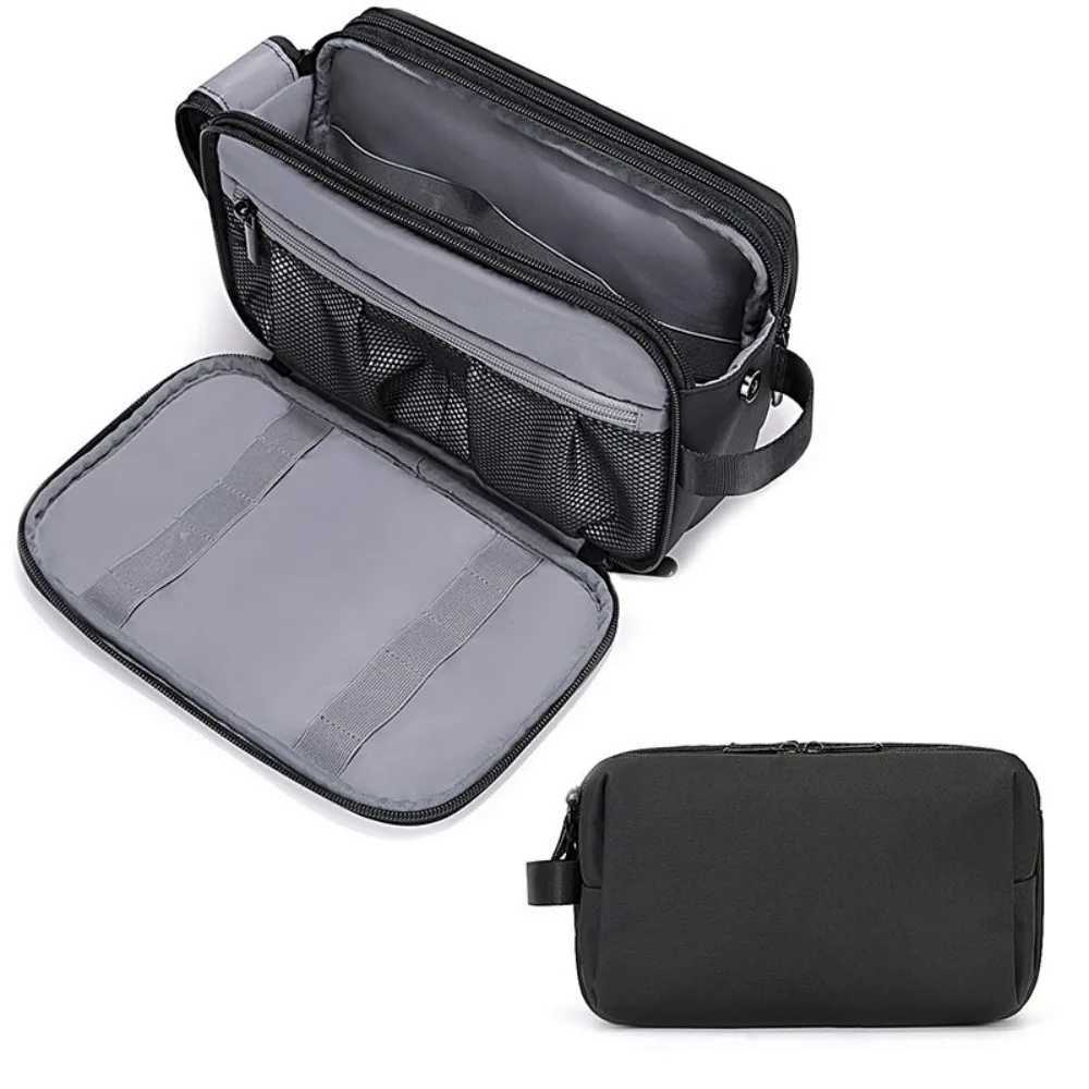 Fashionable waterproof travel toilet bag with dry wet separation large capacity lightweight womens cosmetics makeup bag handbag W250109