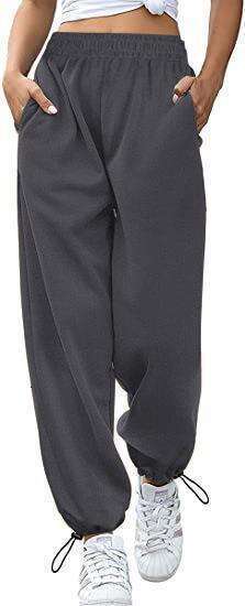 New women's sports and leisure drawstring wide pants with leg ties
