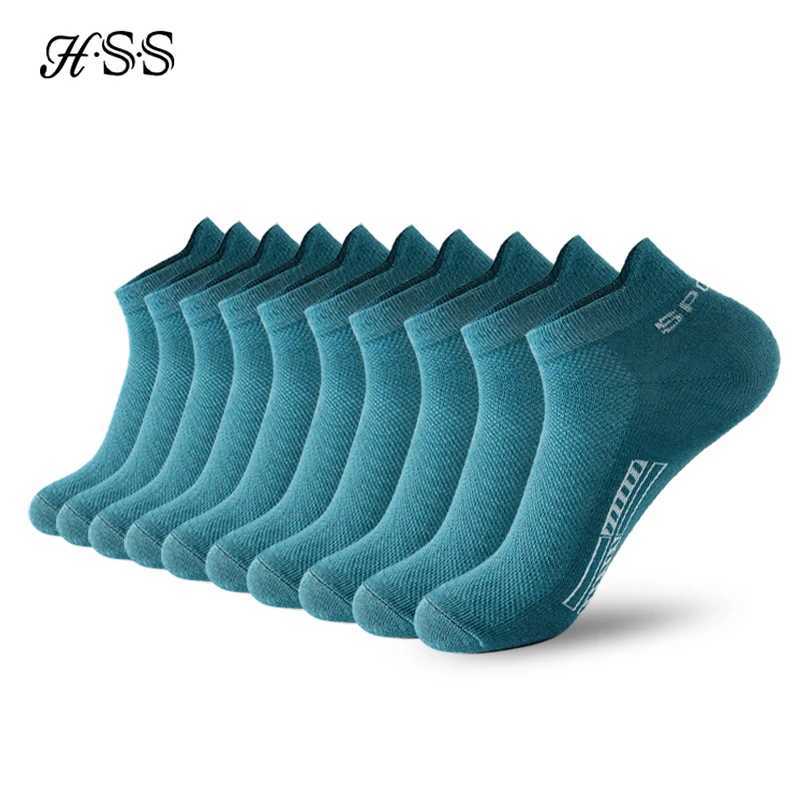 10 pairs of organic cotton mens socks ankle breathable mesh sports socks casual summer thin shorts Plus size EUR40-46 W240905