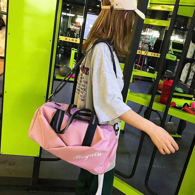 Sports and fitness bag dry wet separation yoga bag waterproof travel shoes handbag womens yoga training and fitness shoes W240906