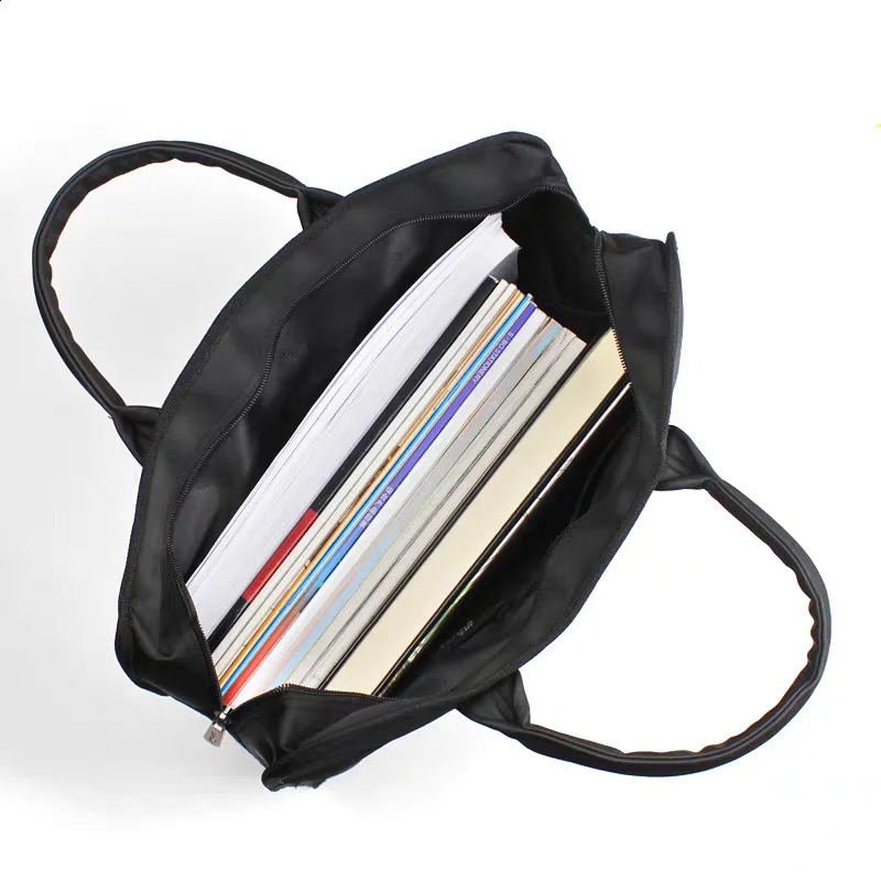 Oxford cloth file bag handheld business personnel storage large capacity zipper waterproof conference customized briefcase 240906