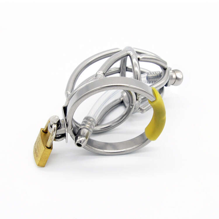 Prison Bird Authentic Men's CB6000 Stainless Steel Chastity Device Metal Strap Catheterization Tube A143