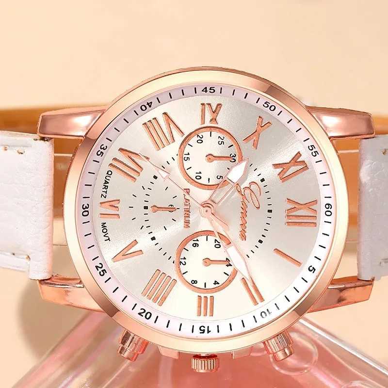 Reloj Mujer 2023 Womens Watch Womens White Leather Quartz Watch Womens Business Leisure Watch W240902