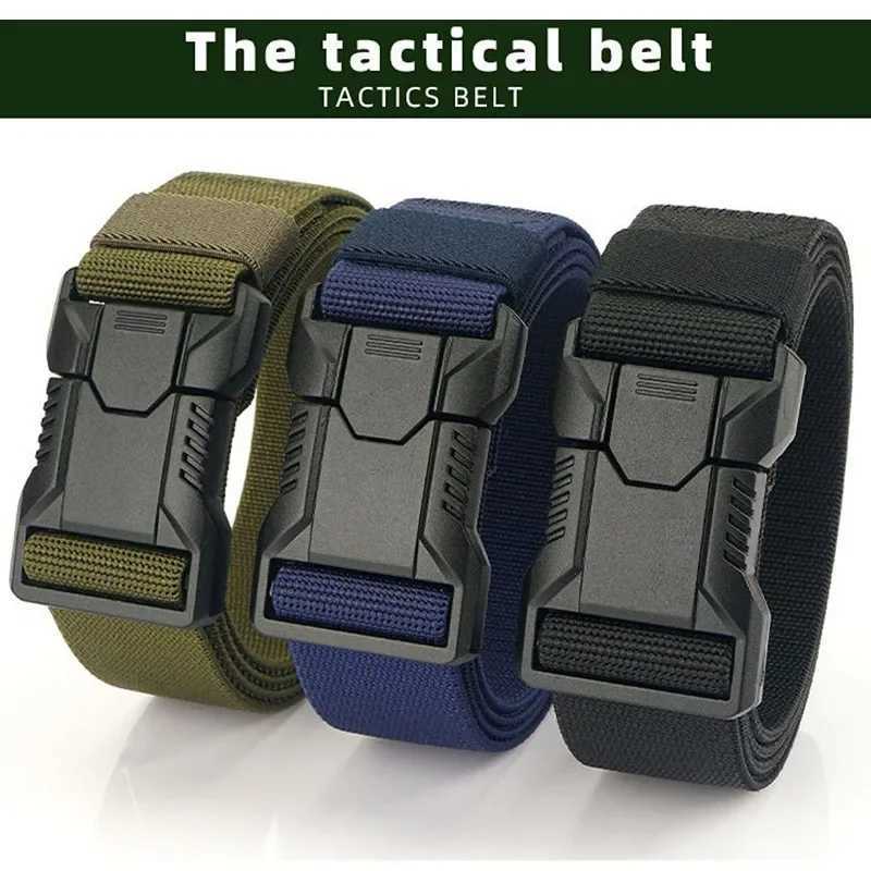 New aluminum alloy quick release detachable buckle elastic band for men durable tactical band for denim outdoor army hunting band W240905