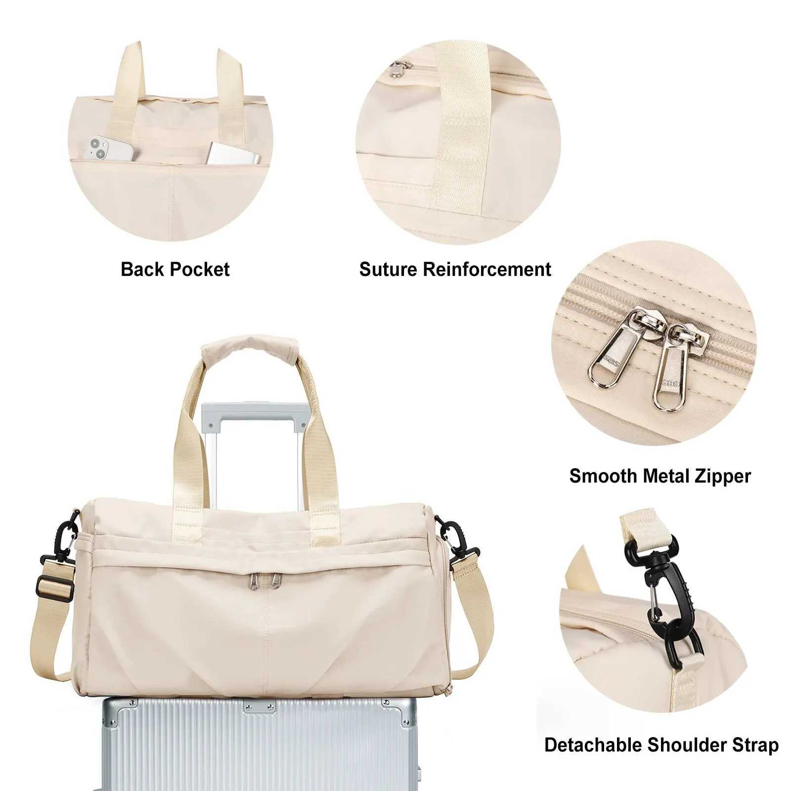 Likros womens fitness bag yoga exercise bag handbag waterproof small travel bag hospital travel bag weekend bag W240906