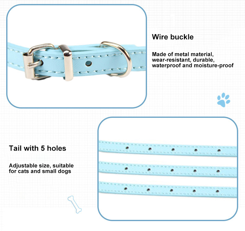 halloween pet collar PU Leather collar Small and medium-sized dog collar 2024 Pet collar accessories pet cat collar