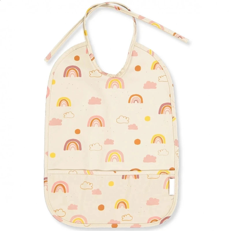 Waterproof adjustable cute printed baby bib baby sleeveless bib with pocket feeding brushed apron baby products childrens accessories 24906