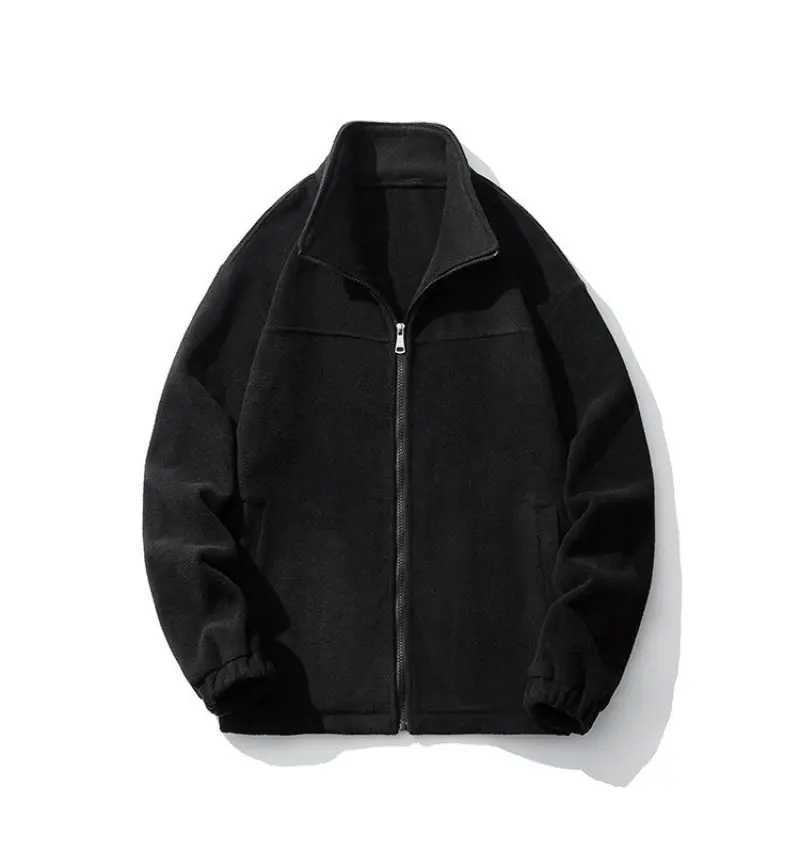2023 Autumn/Winter New Granular Fleece Coat 3-in-1 Inner Tank Mens Casual Solid Simple Hong Kong Style Sweater Jacket Y240906