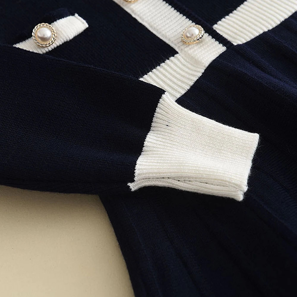 Melario Autumn Winter Girls Sweater Long Sleeve Dress Christmas Party Girl Baby Retro Knitted Wool Dress Casual Vestidos 240902