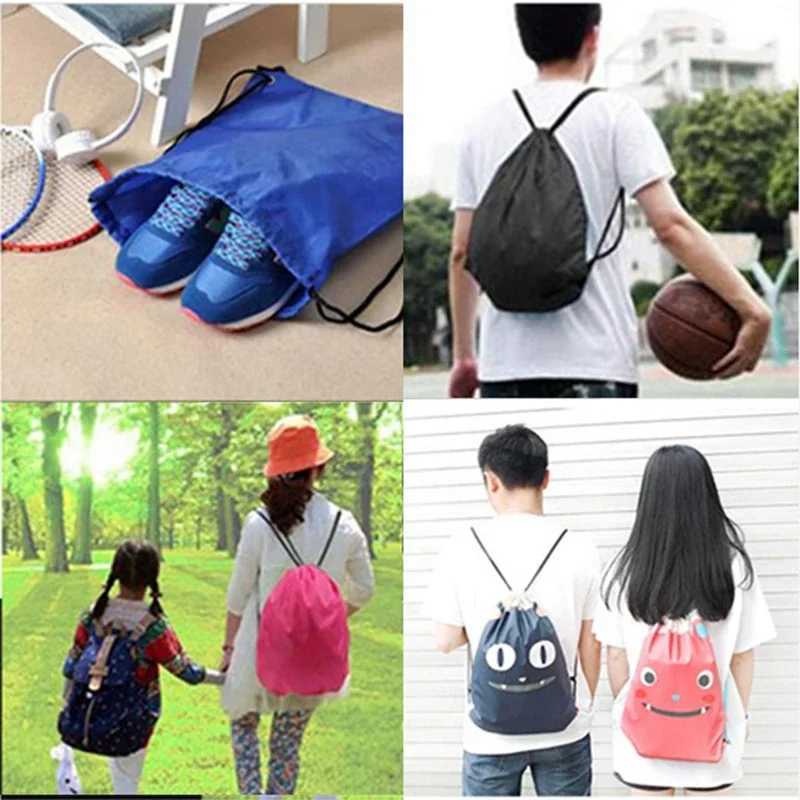 Waterproof fitness bag drawstring bag fitness travel outdoor backpack DIY sky bag shopping bag swimming basketball yoga sports bag W240906