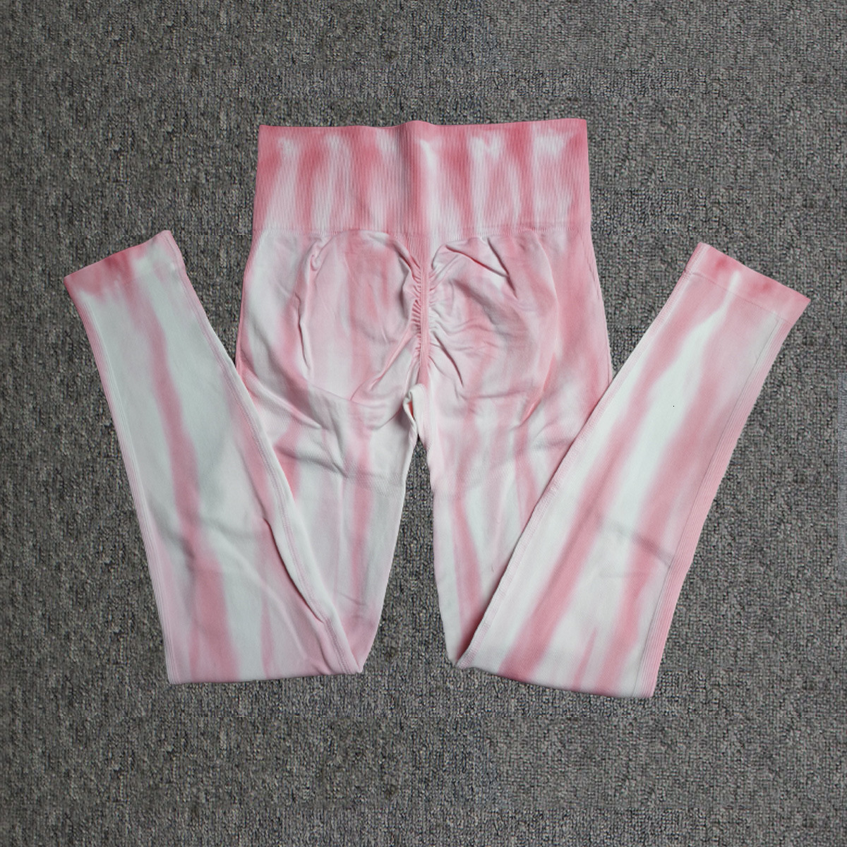 New Aurora Double Lift Hip Tie Dyed Running Fitness Training Tights Yoga Clothing Sports Pants