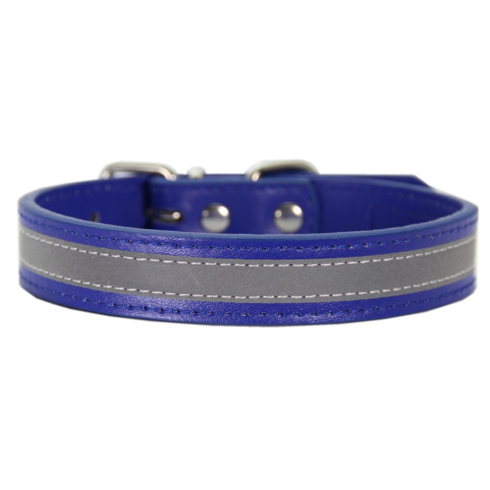 halloween pet collar reflective strap Pet dress up at night reflective anti-lost leather luminous collar Durable Leather Design