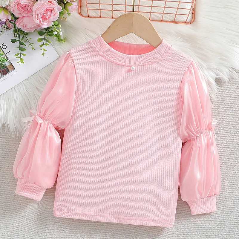 Girls bottoming shirt spring and autumn2024new fashionable stylish inner girl lantern sleeve Princess Lolita top fashion Y240906