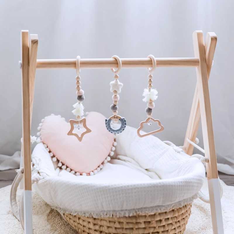1 set of games gym wooden teeth Nordic room decoration rattlesnake baby toys baby toys hammocks baby beds baby beds W240815