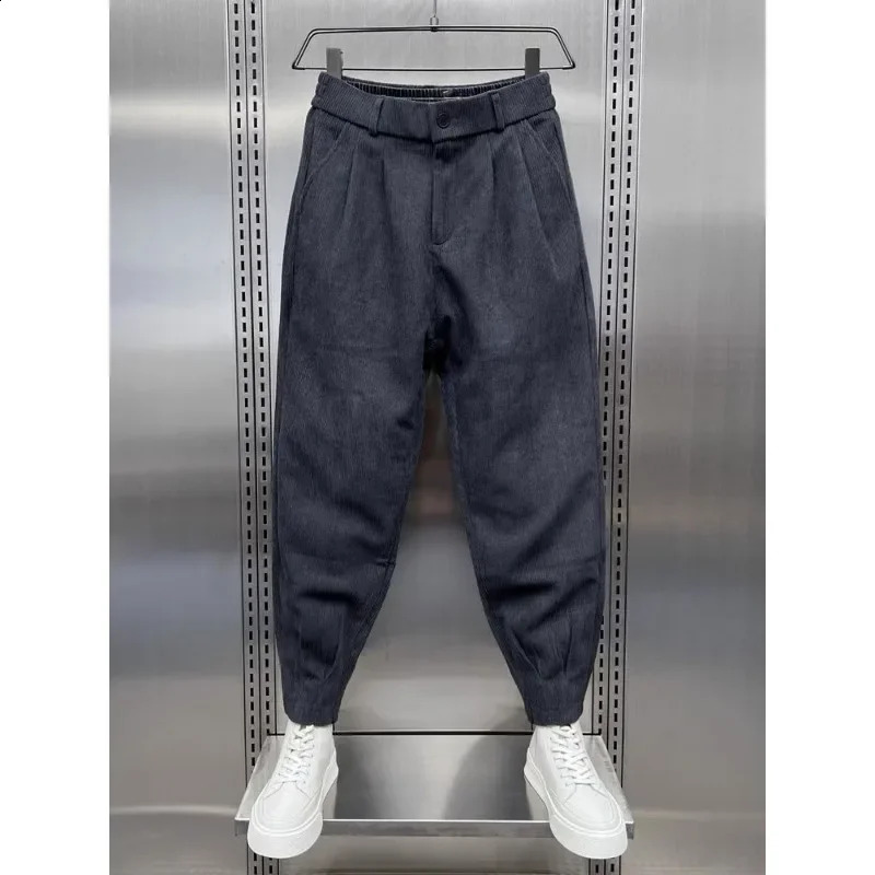 Cowboy shorts mens autumnwinter casual youth solid color zipper leggings Plankton handsome rabbit pants 240905