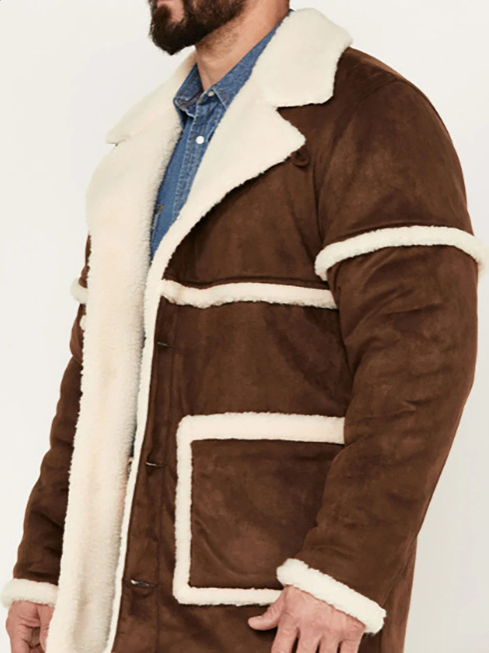 2024 autumn and winter mens velvet jacket thickened color matching British style warm clothing 240906