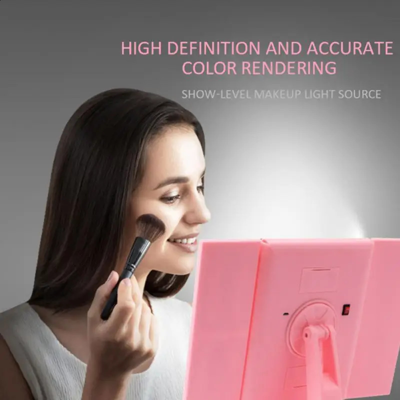 Colors Makeup Mirror LED Light Vanity Mirror Touch Screen Flexible Magnifying Cosmetic USB Battery Use Makeup Tools 240905