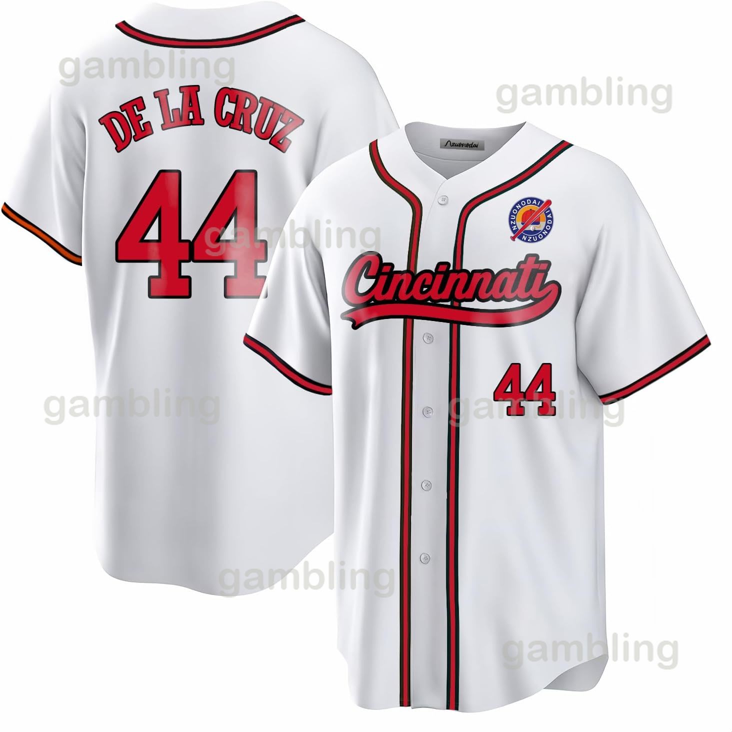Red Baseball Stitched Jerseys 33 Christian 3 Jeimer 23 Nick 41 Andrew 21 Hunter 47 Frankie 4 Santiago 17 Stuart Custom Mens/Youth Jerseys